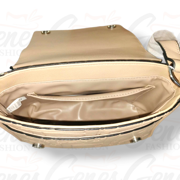 Dior Beige Embossed Leather Sling Handbag